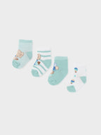 Set 4 calze VERDE 9706 corredino e abbigliamento neonato | NANU' BABY