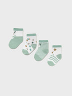 Set 4 calze VERDE 9862 /V corredino e abbigliamento neonato | NANU' BABY