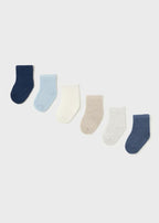 Set 6 calzini Azzurro 1C - 9758/AZ corredino e abbigliamento neonato | NANU' BABY