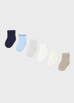 Set 6 calzini Azzurro 9860 /A corredino e abbigliamento neonato | NANU' BABY