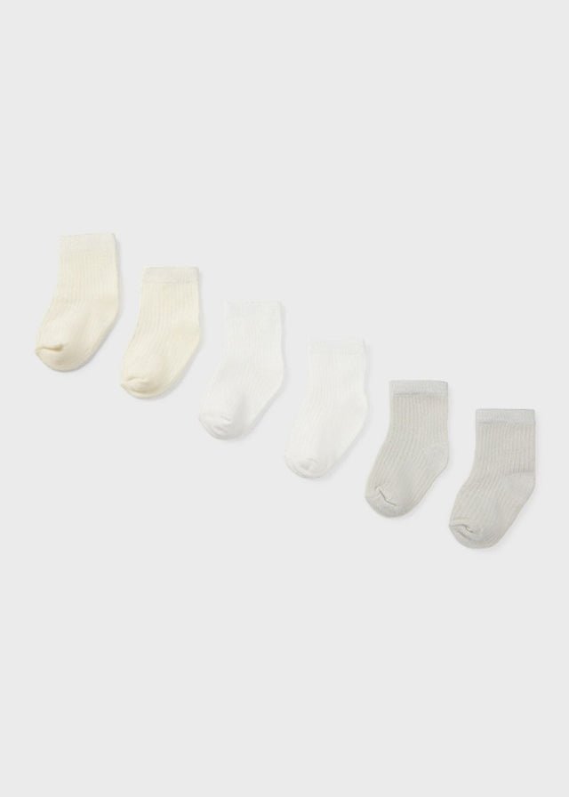 Set 6 calzini Bianco 9707/B corredino e abbigliamento neonato | NANU' BABY