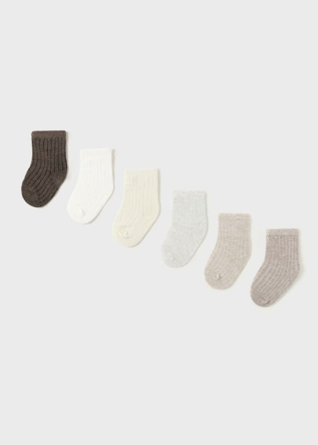 Set 6 calzini Natural 1C - 9758/N corredino e abbigliamento neonato | NANU' BABY