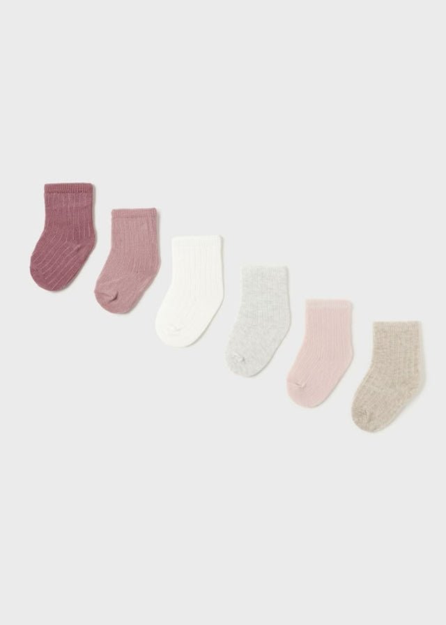 Set 6 calzini ROSA 1C - 9758/R corredino e abbigliamento neonato | NANU' BABY