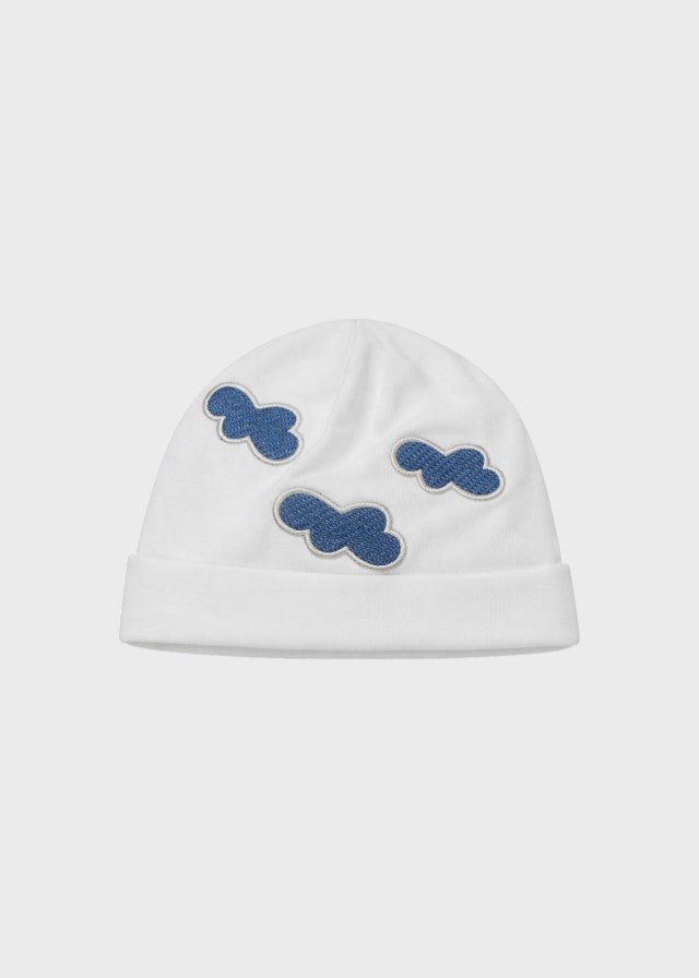Set Bavetta Cuffia Ricamo Aereoplanino LR1204 corredino e abbigliamento neonato | NANU' BABY