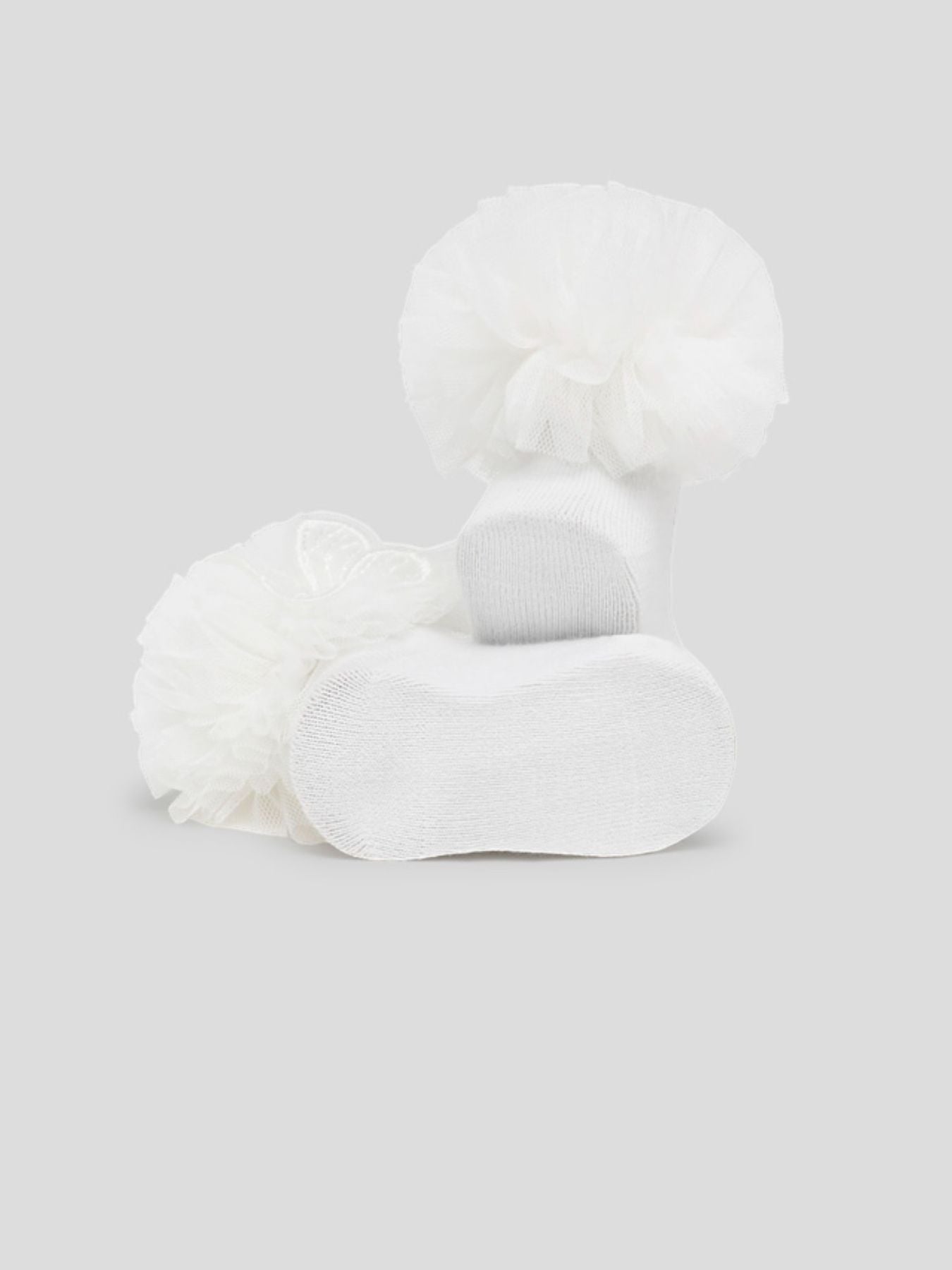 Set calzini con cerchietto Bianco 9710 corredino e abbigliamento neonato | NANU' BABY