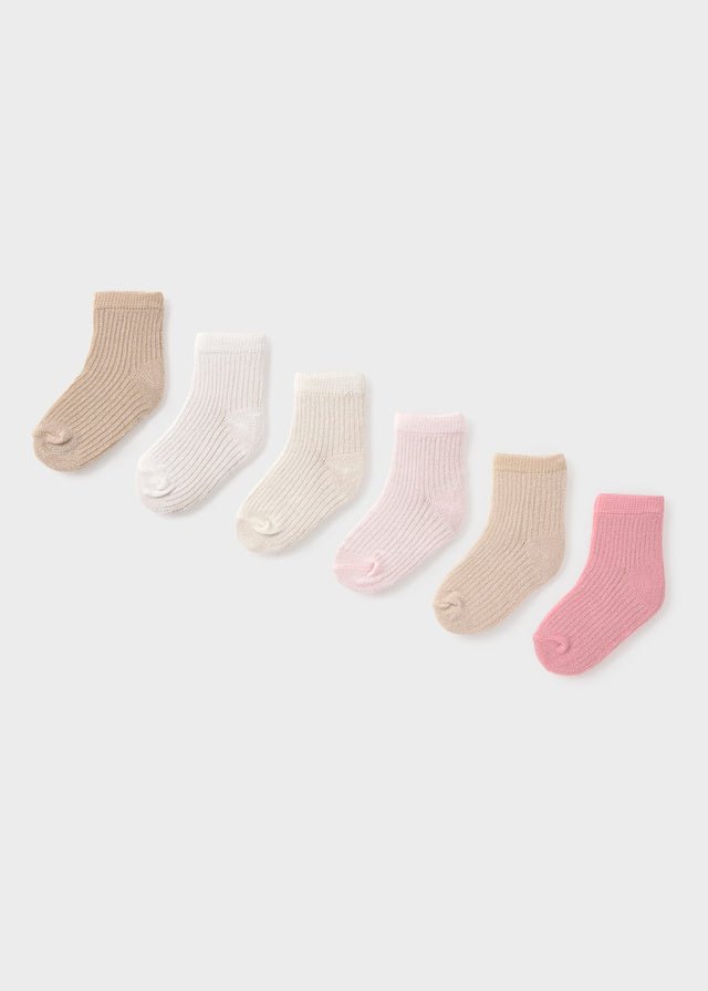Set Calzini Cotone Rosa 9046/59 corredino e abbigliamento neonato | NANU' BABY