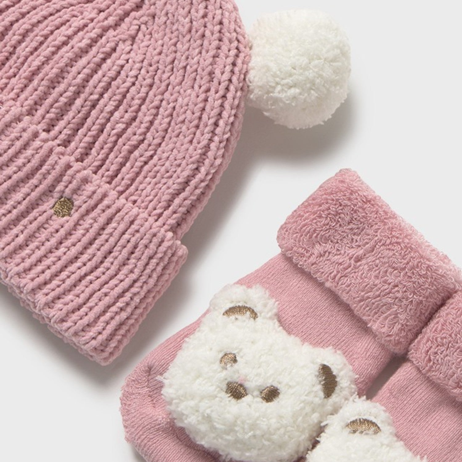 Set cappello e calzini Rosa 9933/82 corredino e abbigliamento neonato | NANU' BABY