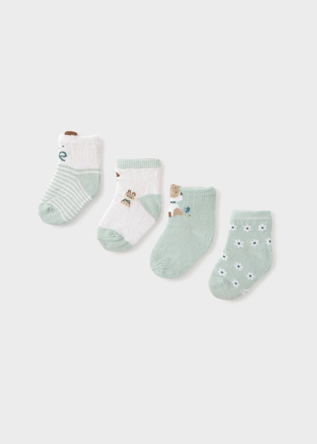 Set Cotone Calze Verde 9054/50 corredino e abbigliamento neonato | NANU' BABY
