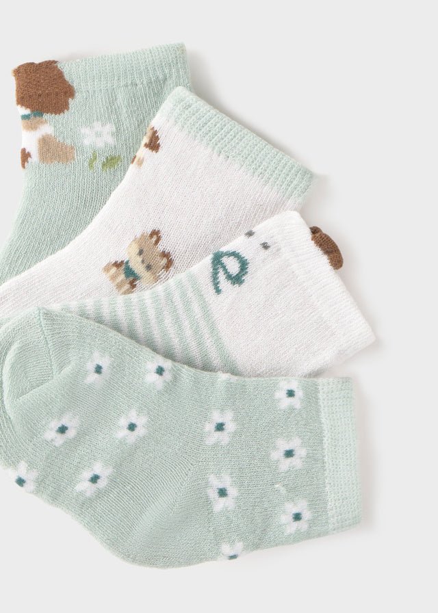 Set Cotone Calze Verde 9054/50 corredino e abbigliamento neonato | NANU' BABY