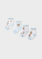 Set Cotone Calzini Turchese 9049/37 corredino e abbigliamento neonato | NANU' BABY