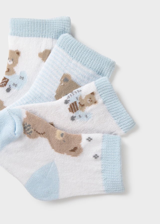 Set Cotone Calzini Turchese 9049/37 corredino e abbigliamento neonato | NANU' BABY
