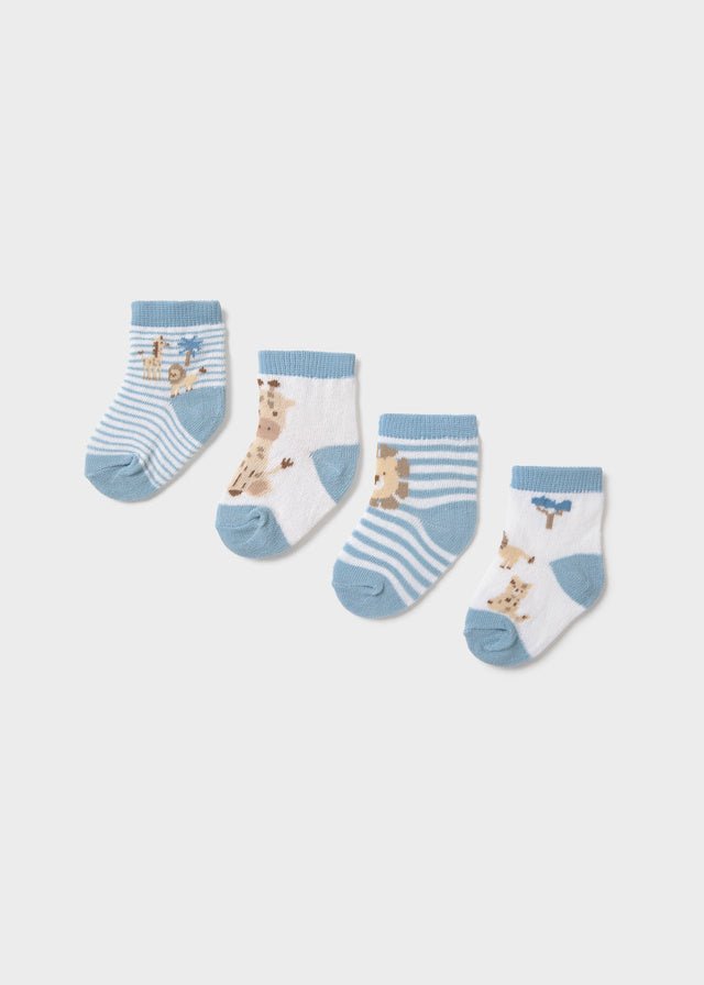 Set Cotone Calzini Turchese 9049/40 corredino e abbigliamento neonato | NANU' BABY