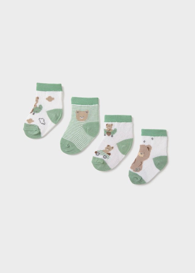 Set Cotone Calzini Verde 9049/39 corredino e abbigliamento neonato | NANU' BABY