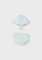 Set Cotone Culotte Cappello Turchese 9004/26 corredino e abbigliamento neonato | NANU' BABY