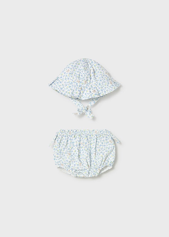 Set Cotone Culotte Cappello Turchese 9004/26 corredino e abbigliamento neonato | NANU' BABY