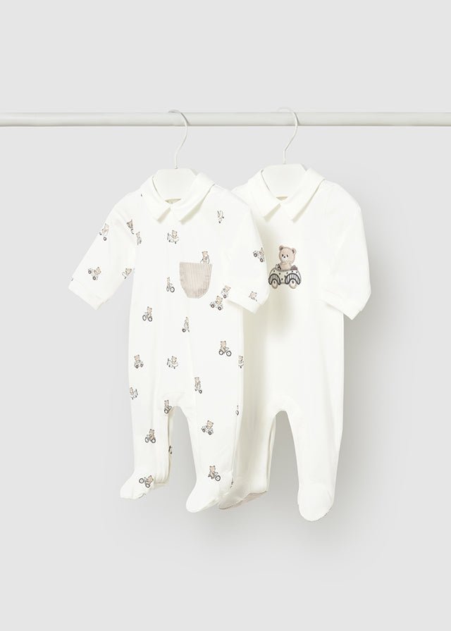 Set Cotone Pagliaccetti Avorio 1716/92 corredino e abbigliamento neonato | NANU' BABY