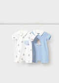 Set Cotone Pagliaccetti Turchese 1715/93 corredino e abbigliamento neonato | NANU' BABY