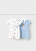 Set Cotone Pagliaccetti Turchese 1715/93 corredino e abbigliamento neonato | NANU' BABY