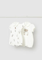 Set Cotone Tutine Avorio 1704/88 corredino e abbigliamento neonato | NANU' BABY