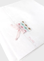 Set Lenzuolino Bianco Rosa EK51LE/R corredino e abbigliamento neonato | NANU' BABY