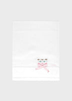 Set Lenzuolino Bianco Rosa EK51LE/R corredino e abbigliamento neonato | NANU' BABY