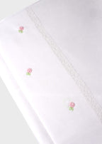Set Lenzuolino Fiorellini Rosa EK13LE corredino e abbigliamento neonato | NANU' BABY