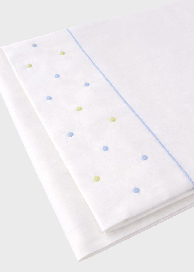 Set Lenzuolino Pois Cielo EK56LE corredino e abbigliamento neonato | NANU' BABY