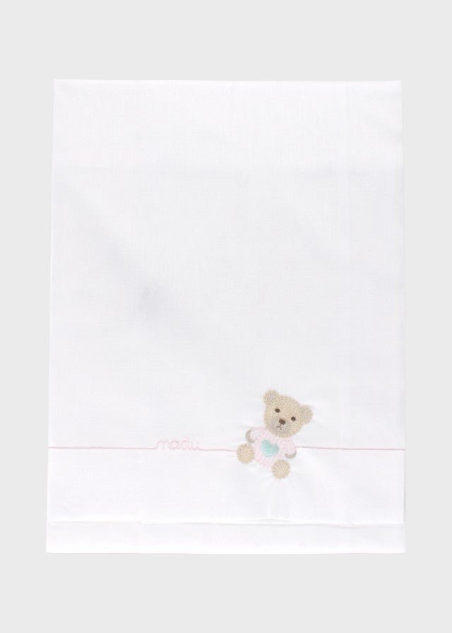 Set Lenzuolino Teddy Rosa EK60LE/R corredino e abbigliamento neonato | NANU' BABY