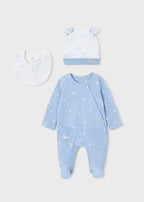 Set Regalo Cotone Turchese 1728/81 corredino e abbigliamento neonato | NANU' BABY