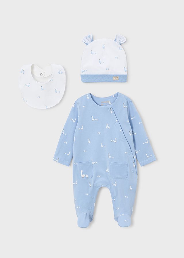 Set Regalo Cotone Turchese 1728/81 corredino e abbigliamento neonato | NANU' BABY