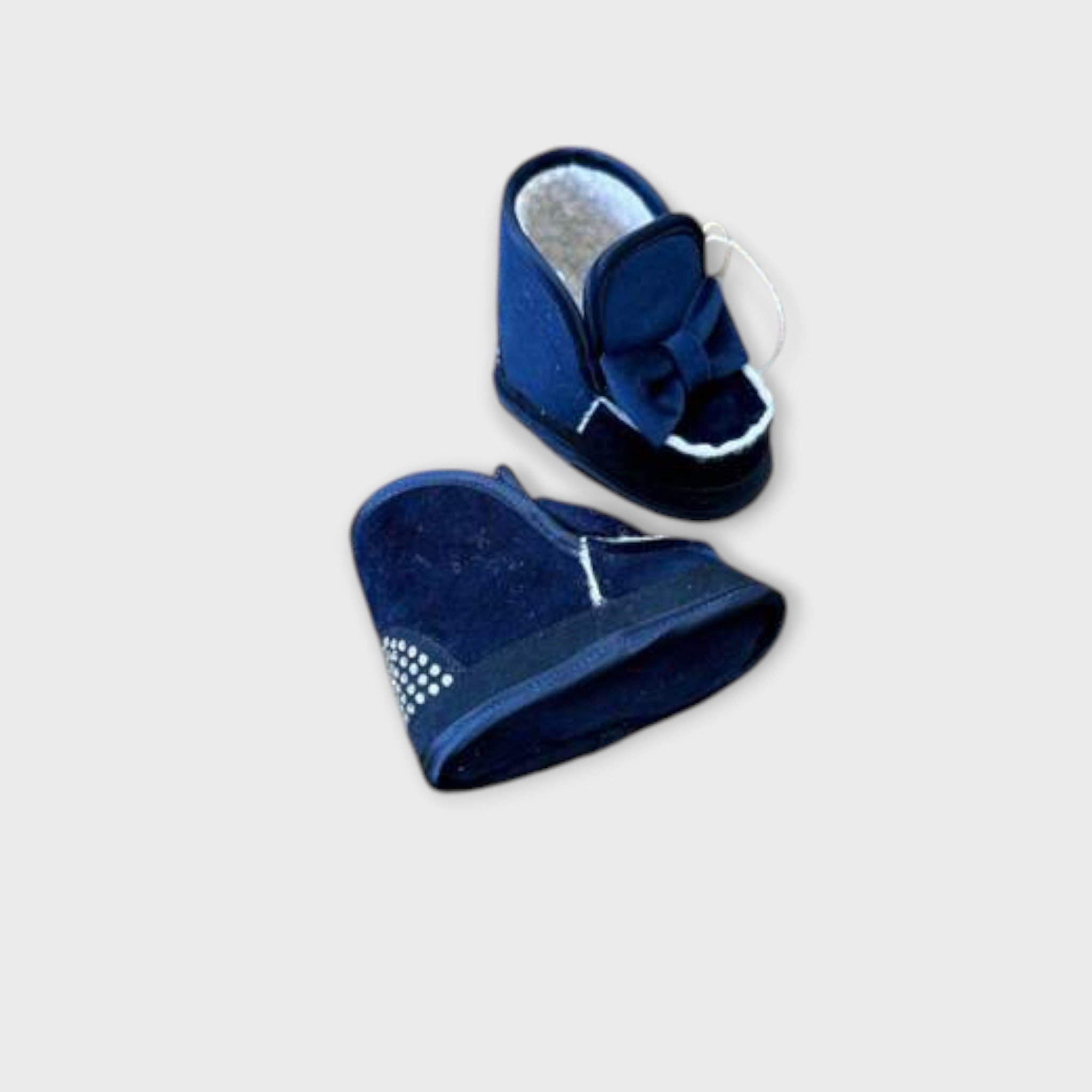 Stivaletti Bimba BLU Velluto Ecopelliccia - AMBARABA' corredino e abbigliamento neonato | NANU' BABY