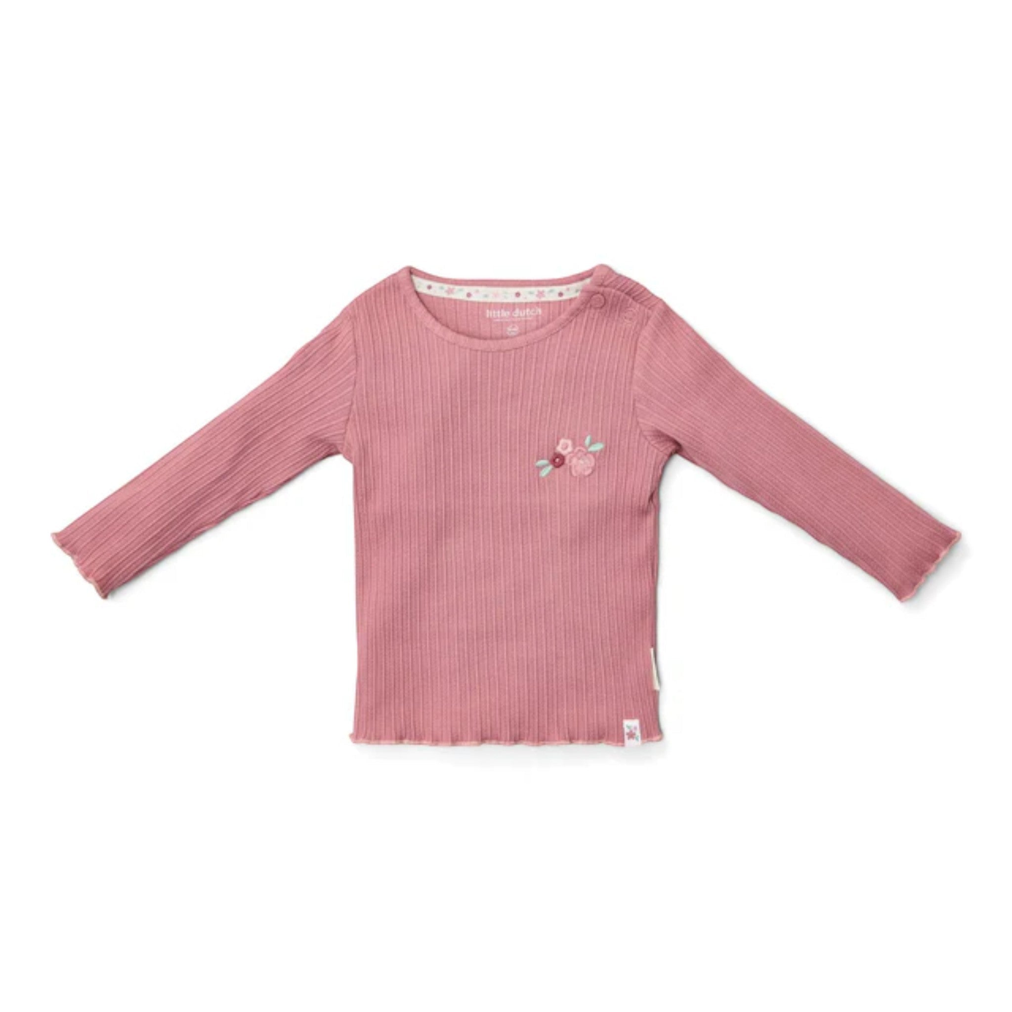 T-shirt a costine a manica lunga - Giardino delle fate Rosa CL25091013 corredino e abbigliamento neonato | NANU' BABY