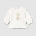 T-Shirt Bimba ECRU 2055/27 corredino e abbigliamento neonato | NANU' BABY