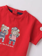 T-Shirt Cotone Girocollo Rosso 3B613/2251 corredino e abbigliamento neonato | NANU' BABY