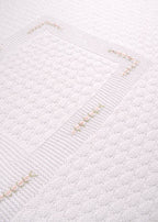 White Embroidered Flower Blanket SAIT/CO-R
