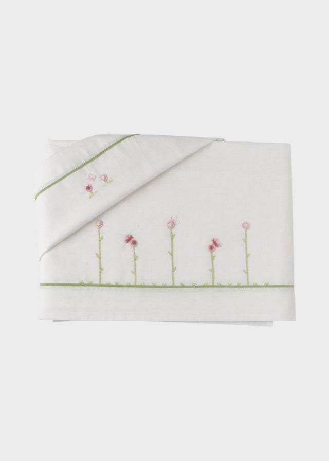White Rococo Flowers Sheet PICCI/LN-R