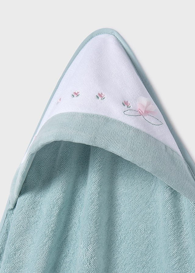 Telo Bagnetto Cotone Verde 9117/80 corredino e abbigliamento neonato | NANU' BABY