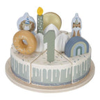 Torta di compleanno in legno - 26 pezzi MULTICOLORE LD8016 corredino e abbigliamento neonato | NANU' BABY