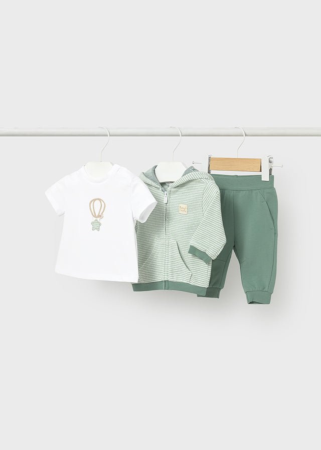 Tuta 3 Pezzi Cotone Verde 1892/92 corredino e abbigliamento neonato | NANU' BABY