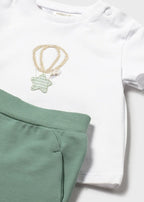Tuta 3 Pezzi Cotone Verde 1892/92 corredino e abbigliamento neonato | NANU' BABY