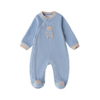 Tutina Ciniglia Con Piede Neonato Blu 3F650/3964 corredino e abbigliamento neonato | NANU' BABY
