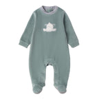 Tutina Ciniglia Con Piede Neonato Verde 3F647/4136 corredino e abbigliamento neonato | NANU' BABY