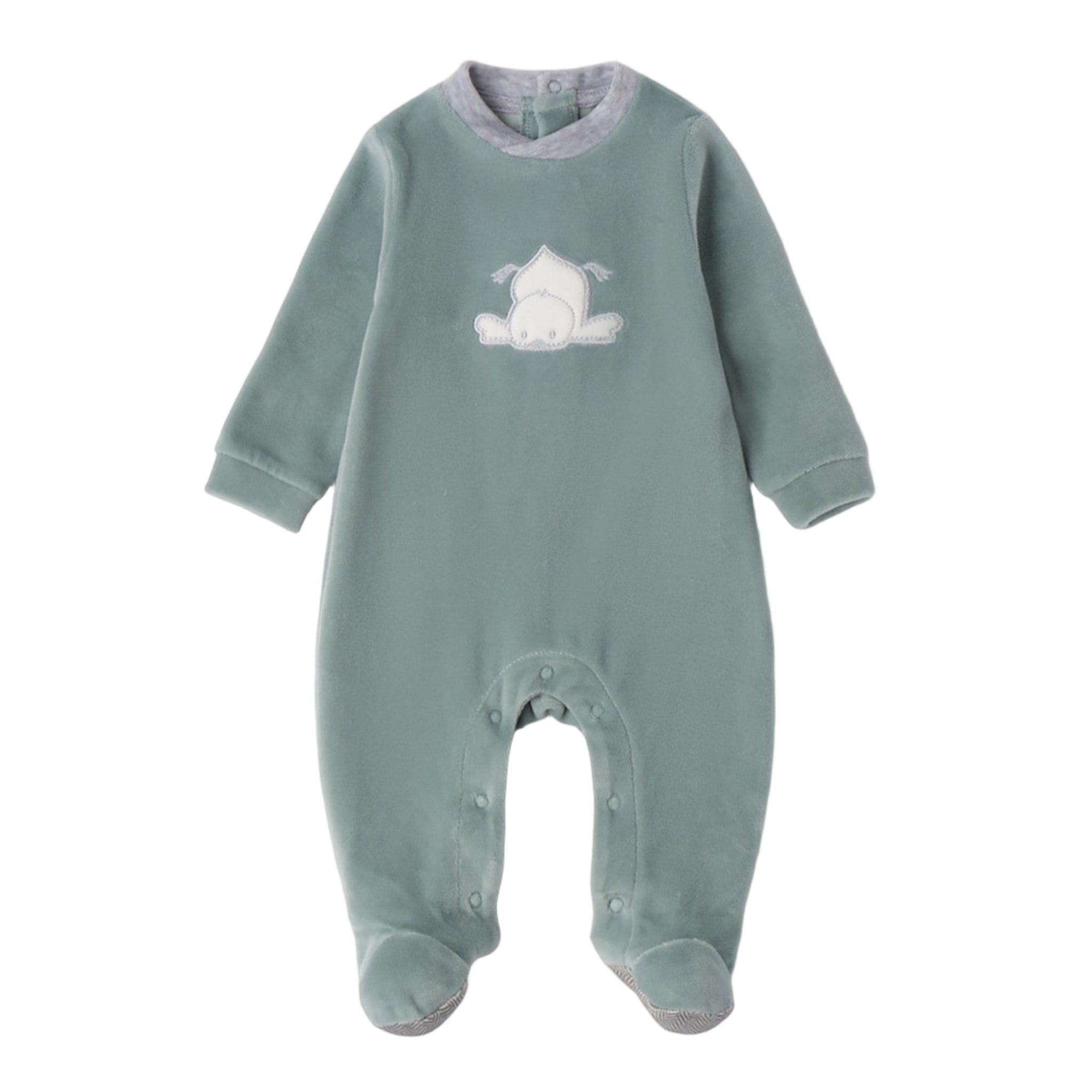 Tutina Ciniglia Con Piede Neonato Verde 3F647/4136 corredino e abbigliamento neonato | NANU' BABY