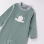 Tutina Ciniglia Con Piede Neonato Verde 3F647/4136 corredino e abbigliamento neonato | NANU' BABY