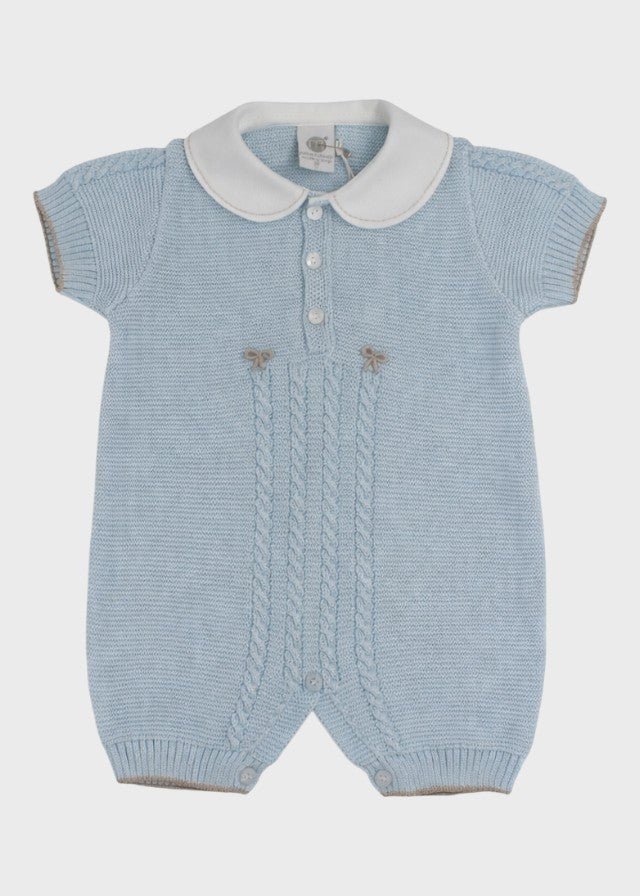 Tutina Corta Fiocchetti Cielo EK6315/C corredino e abbigliamento neonato | NANU' BABY