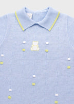 Tutina Corta Pois Nocciolina Cielo EK5615 corredino e abbigliamento neonato | NANU' BABY