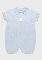 Tutina Corta Pois Nocciolina Cielo EK5615 corredino e abbigliamento neonato | NANU' BABY