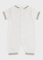 Tutina Corta Pois Nocciolina Verde EK5615V corredino e abbigliamento neonato | NANU' BABY