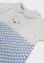 Tutina Corta Teddy Cielo EK5722/C corredino e abbigliamento neonato | NANU' BABY