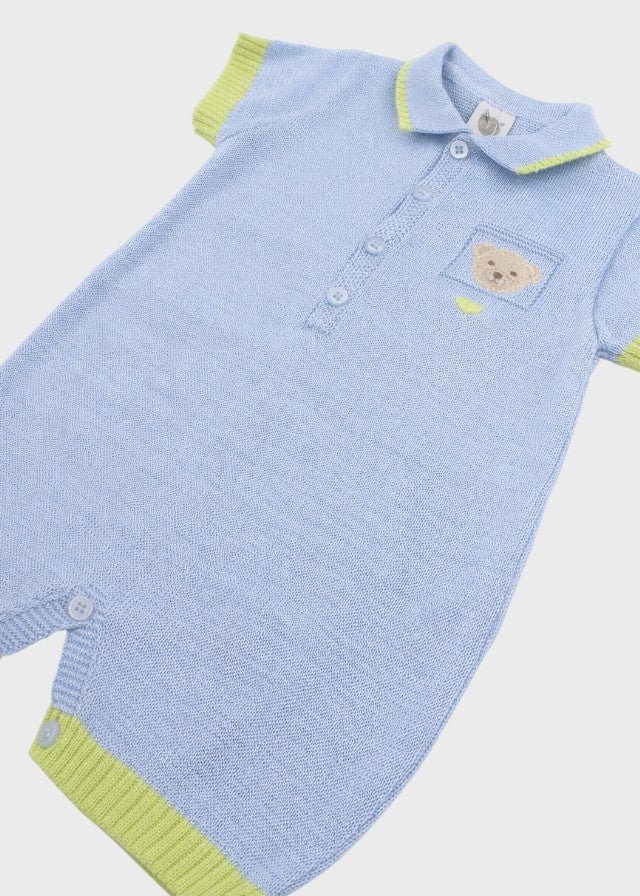 Tutina Corta Teddy Cielo EK6015/C corredino e abbigliamento neonato | NANU' BABY